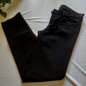 J Brand Black Mid-Rise Straight Leg Jeans
